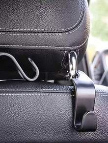 (Multifunctional Hook + Small Car Hook) 2pcs, 2-In-1 Multifunctional Hook, Suitable For Car Seat Hook, Backseat Phone Holder, Durable Wallet Hook Stand, Universal Bag Hook, Black - Upgraded Version - View 4