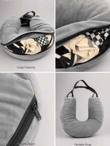 Travel Pillow Storage Bag, Travel Essential, Portable, Vacation Accessory, Suitable For School Use - Multicolor - View 7