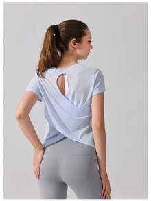 Women Sports Tees & Tanks - Windmill Blue - View 2