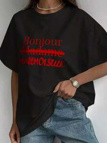 Oversized T-Shirts New Model 2026 - Summer T-Shirts Summer Outfit Women Summer Outfit Women - Black - View 1