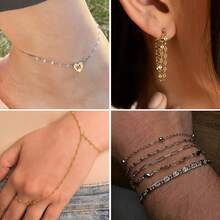 33FT 18K Gold PVD Plated Chains Roll 2mm Stainless Steel Sparkly Lip Link Chains Spool Bulk Jewelry Making Crafts - Stainless Steel2mm - View 7