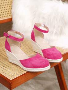 Women's Comfortable Slip-On Round Toe Platform Loafers, Spring/Summer - Hot Pink - View 5