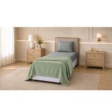 Microfiber Fleece Blanket, 180 Thread Count, Ultra Soft, 1 Piece, Velvety Touch, Single, Double, Queen - 薄荷綠 - 查看 5