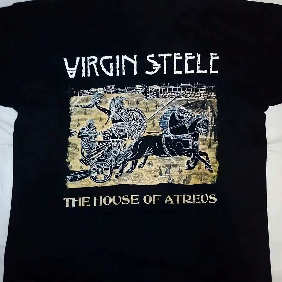 Virgin Steele 2001 Tour T-Shirt Short Sleevee Cotton Tee S-4 XL - 款式 - 查看 1