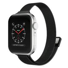 1 对男女通用米兰尼斯表带，兼容 46mm、49mm、44mm、45mm、42mm；磁吸式不锈钢奢华表带，兼容 Series 11、10、9、8、7 SE、6、5、4、3、2、1 Ultra、3/2/1；时尚智能手表配件，兼容 S10、S1 - 彩色 - 查看 1