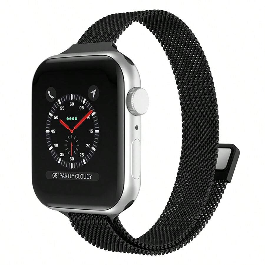 1 对男女通用米兰尼斯表带,兼容 46mm、49mm、44mm、45mm、42mm;磁吸式不锈钢奢华表带,兼容 Series 11、10、9、8、7 SE、6、5、4、3、2、1 Ultra、3/2/1;时尚智能手表配件,兼容 S10、S1 - 彩色 - 查看 1