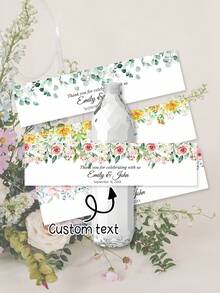 UNICCUT 30pcs Customized Labels - Personalized Bottle Stickers, Customizable Name & Text Stickers, Suitable For Birthday, Baptism, Wedding Decoration - Multicolor - View 2