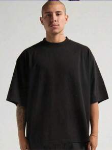 Shaka Wear 7.5 Oz Garment Dye Drop Shoulder T-Shirt - 黑色 - 查看 16