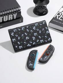 一套简约花卉图案兼容配件，适用于Switch2 (2025)/Switch NS/Switch OLED，包括白色/黑色主机保护壳、手柄保护套、收纳袋、卡槽底座、TPU软壳，优雅实用，便携式支架，防摔防刮防污，时尚浪漫礼物。 - 彩色 - 查看 22