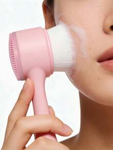 1/3pcs Multi-Color Dual-Head Silicone Facial Cleansing Brush, Gentle Exfoliating And Massaging, Soft Double-Sided Bristles Suitable For All Skin Types, Perfect Skincare Cleansing Gift For Girlfriend - Multicolor - View 2