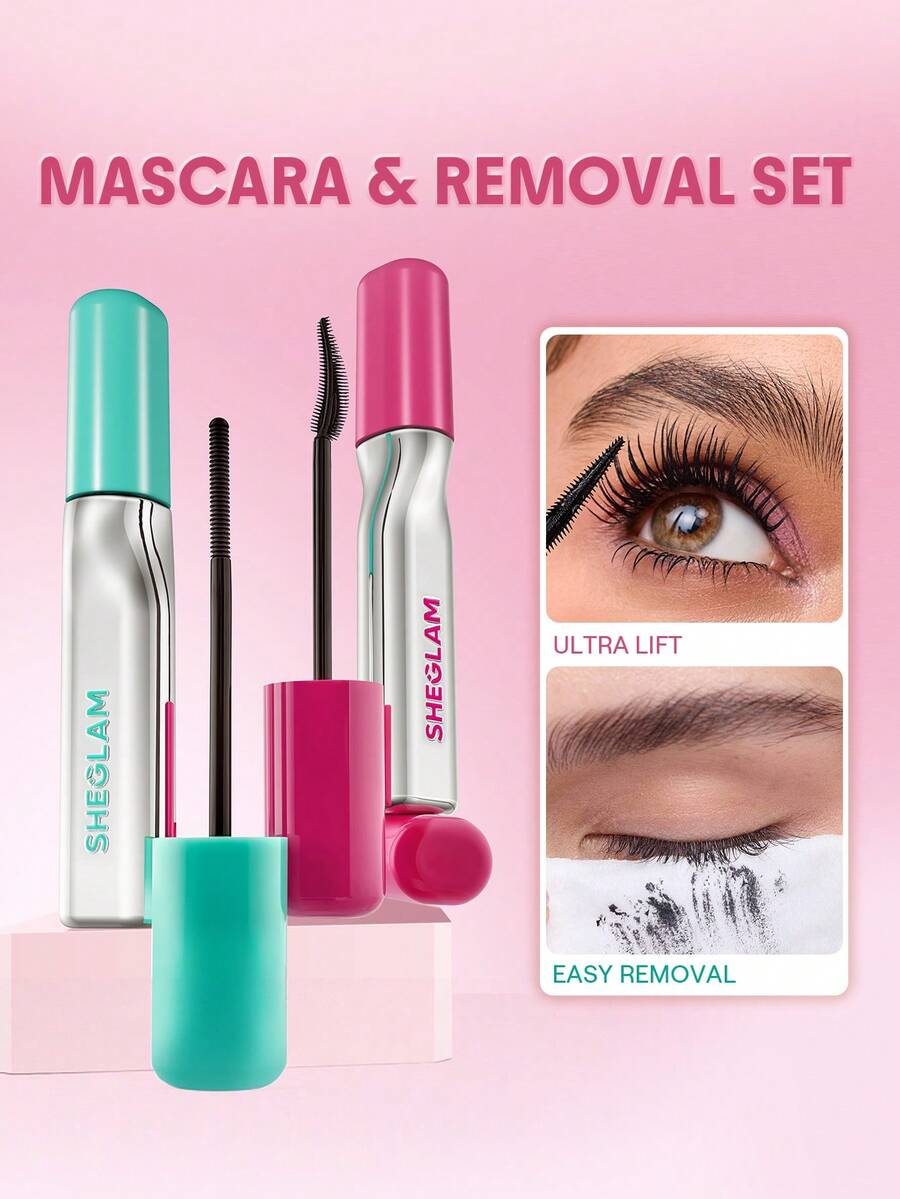 SHEGLAM [2 Pcs] Lashlighter Up & Out 睫毛膏&卸妝液組合 品牌美妝化妝品 適合女士與女孩 - 黑色 - 查看 1