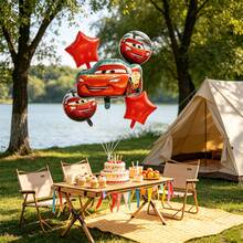 名创优品 (MINISO) 5 件套汽车总动员电影铝箔气球套装，包含闪电麦昆、板牙和朋友们，经久耐用，是生日派对的理想用品，也是精彩的活动装饰，非常适合赛车主题聚会、室内娱乐和节日庆典，视觉效果极佳。 - 查看 5