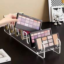 Acrylic Transparent Makeup Organizer Rack, Eyeshadow Palette, Powder Compact, Blush Storage Holder For Cosmetics - View 4