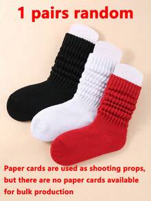 12 Pairs Of Children's Casual Solid Color Socks, Children's Knee Length Socks, Children's Pile Socks, Girls' Candy Colored Cute And Sweet Princess Style Socks - Multicolor - View 11