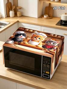 1 buah Penutup Debu Microwave Motif Bunga Matahari/Kucing Dapur/Kupu-kupu Bunga yang Elegan, Berbagai Pilihan Motif, Penutup Pelindung Debu yang Dapat Dicuci, Dekorasi Peralatan Dapur, Dekorasi Rumah, Dekorasi Dapur, Dekorasi Peralatan Rumah Tangga, Dekorasi Rumah, Mudah Dibersihkan, Tahan Noda - MultiWarna - View 5