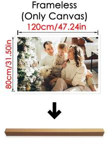 1pc Customized Photo Print Canvas Art, Large Size Personalized Poster, Includes DIY Frame (Self-Assembly) Or Canvas Only, Mother's Day Gift - Multicolor - View 26