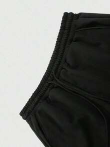 Pantalón de chándal de pierna recta con estampado de estilo gótico, corte holgado, unisex, ropa casual de calle, ropa deportiva cómoda, pantalón de chándal, pantalón casual, pantalón deportivo - Negro - Ver 4