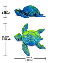 3D Printed Movable Turtle Stress Relief Toy, Segmented Joint Realistic Ocean Turtle Model With Limbs And Head, Beach Fish Tank Decor Desktop Ornament, Children's Ocean Science Educational Toy, Lucky Niche Birthday Holiday Creative Gift, Exclusive Gift For Ocean Lovers - Multicolor - View 4