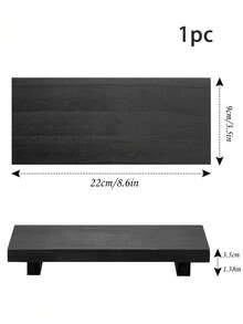 8.6" X 3.5" Small Wooden Tray Base, Rustic Style Bathroom Decor, Wooden Riser Stand, Kitchen Soap Dish Rack, Suitable For Vanity, Countertop, Sink, Boho Style, Suitable For Holiday, Beach, Bathroom, Bedroom - Multicolor - View 13