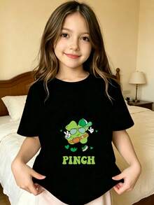 Demasiado lindo para pellizcar Camiseta estampada para niños - Negro - Ver 7