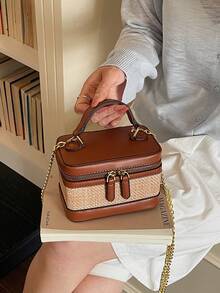 New Minimalist Hand-Held Box Bag, Shoulder & Crossbody Bag - Multicolor - View 4