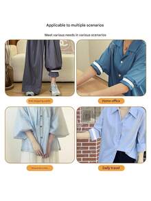 Shirt Sleeve Fastener No-Drill Adjustable Elastic Sleeve Cuff Band, Sleeve Length Shortener Tool, Sleeve Fixer, Shirt Tightening Elastic Sleeve Tie, Adjustable Sleeve, Suitable For T-Shirts, Sweaters, Dresses, Hoodies - No-Sew Hem Shortener, Invisible Waistband For Pants, Shirts, Tops - Home Sewing Neutral Design, No Need To Tuck Into Waistband - Multicolor - View 6