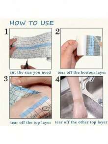 1pc Transparent Waterproof Bandage Suitable For Shower, Swimming And Diving - 白色 - 查看 10