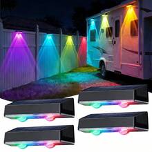 2/4 Packs Solar LED Beam Projector Light, IP65 Waterproof Auto Dusk To Dawn Outdoor Wall Light, Color Changing Decorative Lamp For Fence, RV, Yard, Patio & Holiday Decor - One Size - View 5