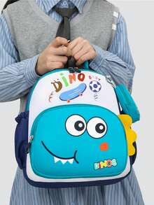 Cute Cartoon Dinosaur Backpack, Lightweight Small Backpack For Kindergarten Kids, Suitable For School, Travel And Play - A - View 12