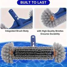 1pc Round Head Pool Brush, Suitable For Inground/Above Ground Pools, Spas, Hot Tubs, Efficient Pool Brush Head, Compatible With Standard Pool Pole, Pole Not Included - A - View 5