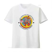 Chuck E Cheese Birthday Celebration T Shirt Fun Mouse Design For Kids' Parties Vintage Washed Versatile Breathable - 款式 - 查看 1
