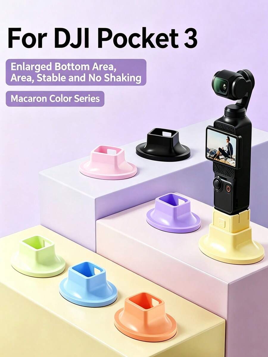 Base de trípode Pocket 4 3, soporte de escritorio antideslizante de silicona compatible con el kit de creador Pocket 4 3, soporte de accesorio de mango ligero y compacto Pocket 4 3 - Múltiples colores