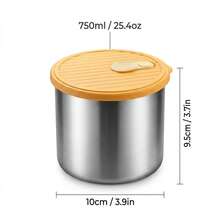 304 Stainless Steel Food Container, Stackable Refrigerator Sealed Fresh-Keeping Box, Fruit And Vegetable Meat Storage Box With Lid, Large Capacity Food Preservation Box, Suitable For Kitchen Food Storage And Organization - Multicolor - View 15