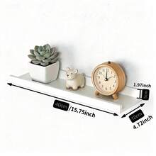 U-Shaped Wall Mount Floating Shelves, No Drilling Required, For Living Room, Bedroom, Dining Room, Bathroom, Kitchen, Study, Garden, Simple Design, Practical And Stylish, Convenient Home Organization! - White - View 12