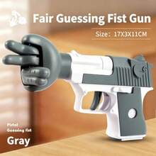 Novelty Rock Paper Scissors Game Toy Gun, Random Gesture Prank Toy For Party & Gatherings - Fair Rock-paper-scissors Game (Lava Gray) - View 1