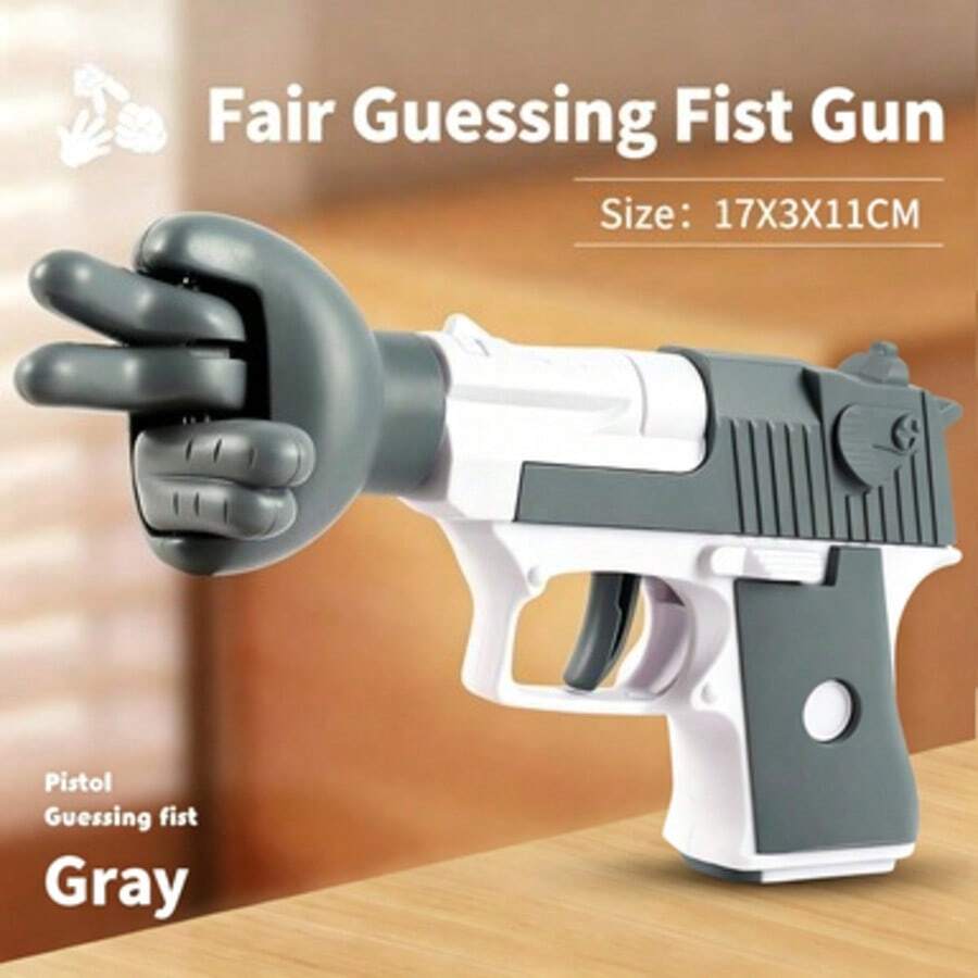Novelty Rock Paper Scissors Game Toy Gun, Random Gesture Prank Toy For Party & Gatherings - Fair Rock-paper-scissors Game (Lava Gray) - View 1