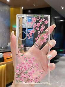 1 Piece Soft Phone Case With White Lily Flower And Butterfly, Compatible With Huawei Honor, , Galaxy A04e/12/A13/A14/A34/A50/A52/A53/A54/S21/S22/S23/S24/S25/S25Ultra, 6A/7A/8A, 12T/13T, International Version, Not Domestic Version, Spring Gift - 透明 4 - 查看 5
