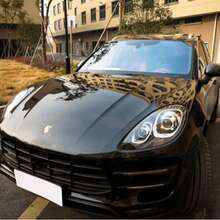 Piano Black Glossy Vinyl Wrap Film Gloss Black Self Adhesive Vinyl Sticker Bubble Free Vehicle Window Trim Mirror - A - View 3