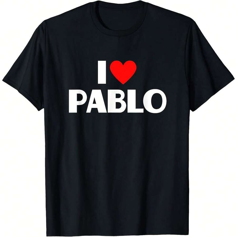 I Love Pablo - I Heart Pablo T-Shirt - Black - View 1