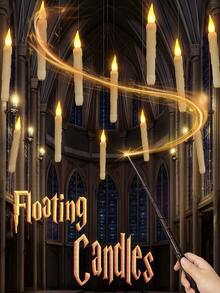 12pcs/20pcs Floating LED Candles With Remote Control - Indoor Home Room Classroom Bedroom Birthday Party Wizard Christmas Decor, Includes Fishing Line, Halloween Decor (2AA Batteries Not Included) - Warm Color - View 2