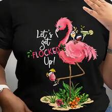 Printed T-Shirt For Men And Women - 黑色 - 查看 1
