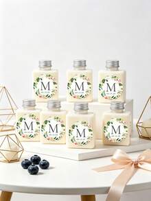 Nhãn dán chữ hoa cá nhân hóa, nhãn chữ và ngày tháng màu nước tùy chỉnh, phù hợp cho đóng gói quà tặng tiệc sinh nhật và ngày tựu trường - Nhiều màu - Xem 6