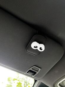 Cute Eye-Shaped Car Visor Clip Fashion Glasses Holder, Magnetic Storage Rack (Glasses Not Included) - A - View 15