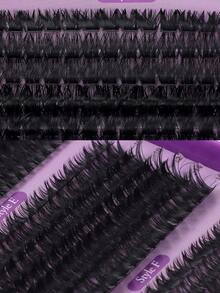 684pcs D-Curl Eyelash Clusters DIY Eyelash Extension Kit, 30D-100D Mixed Curl Individual False Eyelashes Set With Glue, Sealer And Tweezers, Beginner-Friendly Soft Fluffy Lashes For Daily, Date, Wedding, Party, Holiday Gift - Multicolor - View 10