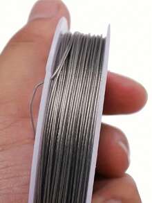 0.3-0.8mm Stainless Steel Beading Wire - DIY Jewelry Making Supplies, Suitable For Bracelets, Necklaces, And Craft Accessories - Steel Wire - View 1