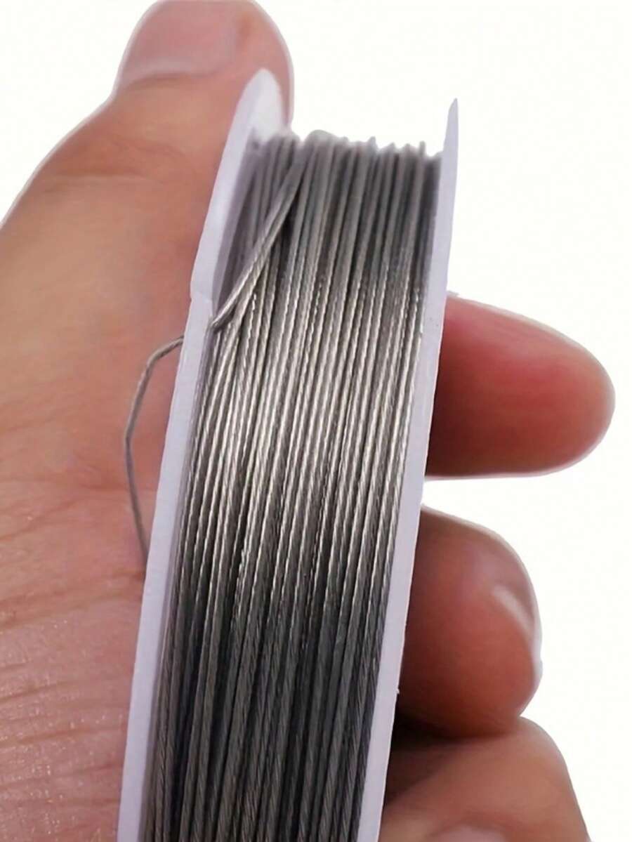 0.3-0.8mm Stainless Steel Beading Wire - DIY Jewelry Making Supplies, Suitable For Bracelets, Necklaces, And Craft Accessories - Steel Wire - View 1