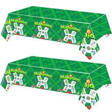 1/3PCS Mahjong Disposable Plastic Tablecloth 54" X 108" Green Class Of Mahjong Party Table Cloths Disposable For Mahjongs Birthdays Party Supplies Decorations Tables Graduation Party Indoor Or Outdoor - Mahjong Tablecloth - View 2