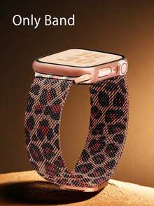 1条女士时尚豹纹金属表带，兼容 38mm 40mm 41mm 42mm 44mm 45mm 46mm 49mm，时尚玫瑰金豹纹奢华不锈钢表带配件，兼容 Series Ultra 3/2/1 11 10 9 8 7 SE3 6 5 4 3 2 1，时尚智能手表表带，兼容表带，女士手链，夏季沙滩配饰，金色饰品，生日派对，婚礼，商务活动，节日礼物 - 彩色 - 查看 1
