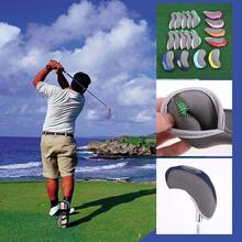 Copriferri da golf con finestra trasparente, confezione da 10 protezioni in neoprene per ferri da golf, compatibili con , Ping,Cobra - Rosa grigia - Visualizzare 6
