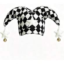 GRACEART Colorful Jester Hat Adults Circus Costume Accessory Halloween Party Dress-Up Hats - Kiểu Cchecked - Xem 6